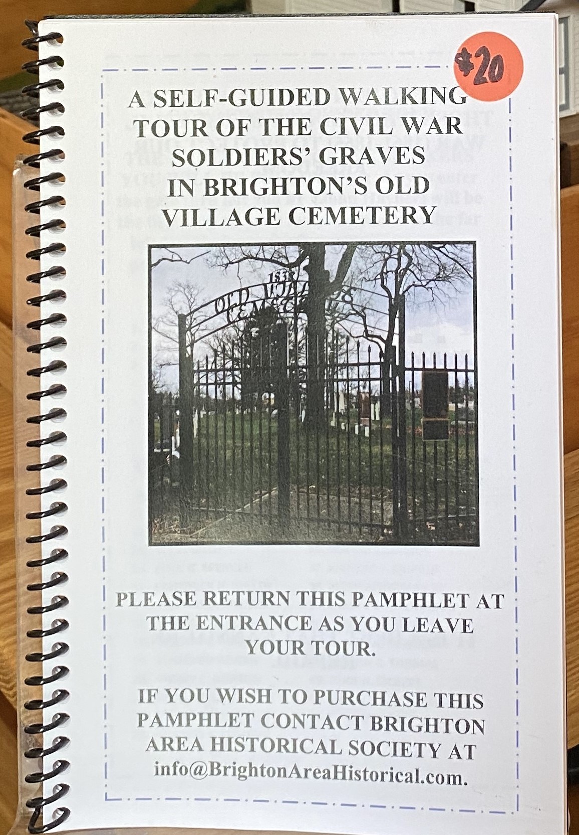 Book: The Old Village Cemetery self guided walking tour.