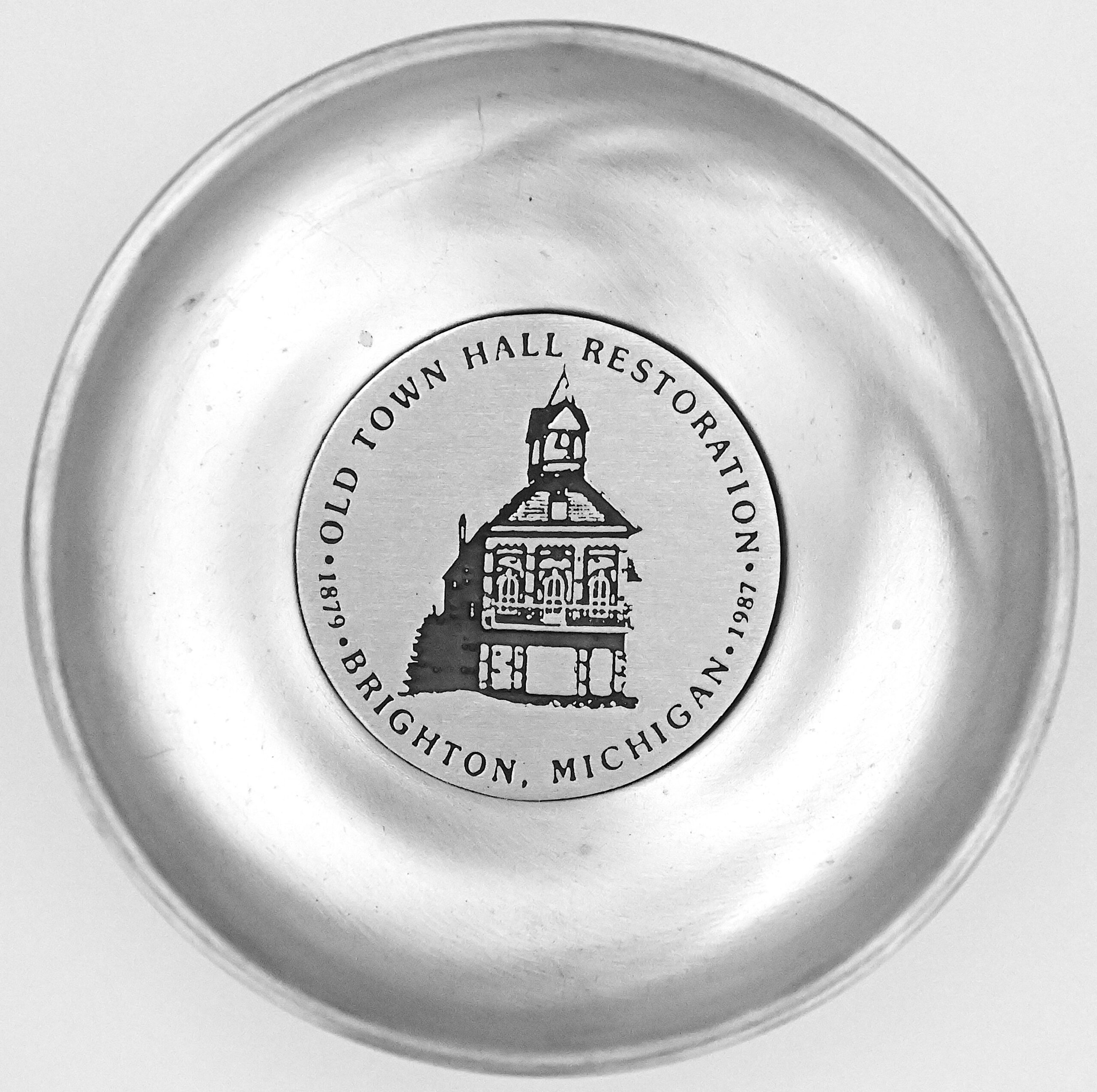 Town Hall Commemorative Pewter Candy Bowl