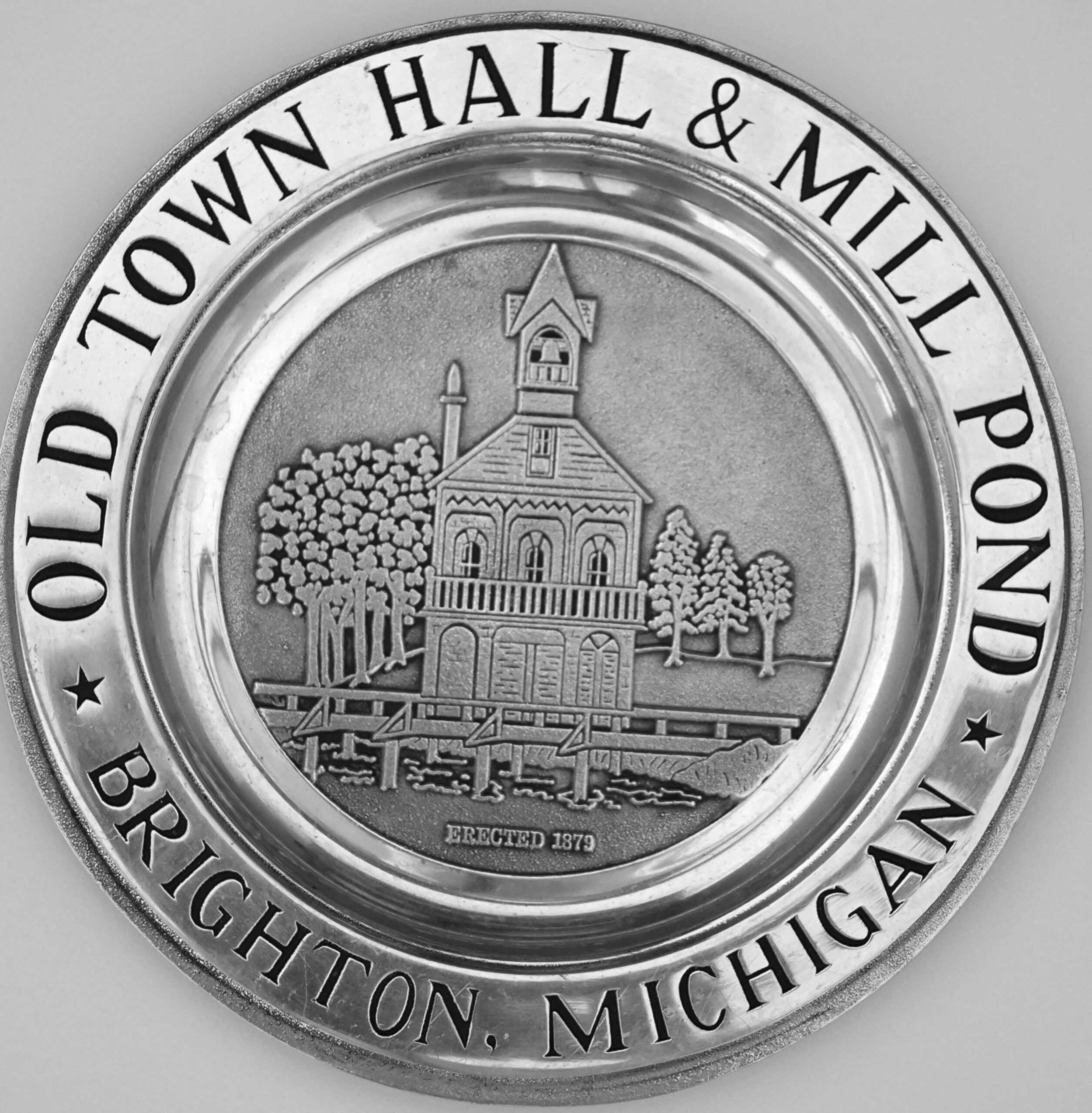 Town Hall Commemorative Pewter Plate